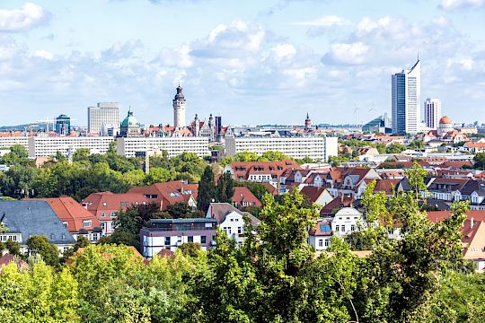 Blick auf Leipzig